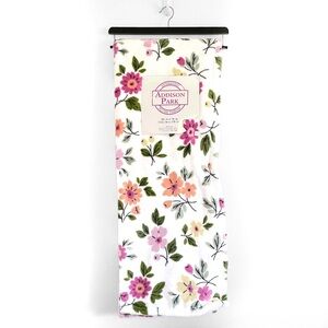 NWT Addison Park Floral Oversized Plush Throw Blanket White Multicolor 60” x 70”